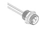 1200110013 Micro-Change (M12) Receptacle 4 Poles M12x1 Threads Female (Straight) to Leads 0.30m (11.81") Length Front Panel Mount
