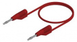 MVLF WS 2/100 RT Test Lead \x1a2mm 1m Red Nickel-Plated Brass