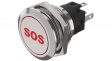 82-6151.1A14.B015 Illuminated Pushbutton, Red, 1CO, IP65/IP67, Momentary Function