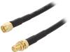 51676, Кабель; 50Ом; 2м; SMA гнездо, SMA вилка, reverse; черный, Goobay