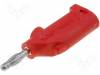 FK20S/1/RT, Вилка; "банан" 4мм; 16А; 60ВDC; красный; Диам.кабеля макс:4мм, Schutzinger