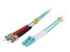 FP3LT01, Разъем: световодный; patchcord; ST, LC; на защелки; Кат: OM3; "папа", LOGILINK