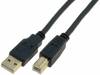 CU201G-B-050-PB Кабель; USB 2.0; вилка USB A, вилка USB B; позолота; 5м; черный