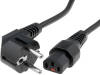 IL13-EU1-H05-3100-300 Кабель; угловая вилка CEE 7/7 (E/F), IEC C13 "мама"; 3м; черный