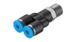 QSY-1/8-4 Push-In Y-Fitting, 38.4mm, Compressed Air, QS