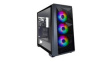 19104351 Performance A + X7 RGB PC Case, 6x 2.5" or 2x 3.5", 4x 2.5", 2x USB 3.0, Audio In/Out, Black