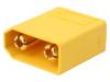 XT90PB-M Гнездо; питания DC; XT90; "папа"; PIN:2; на PCB; THT; Цвет: желтый