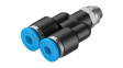 QSY-M5-4 Push-In Y-Fitting, 32.9mm, Compressed Air, QS