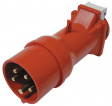 STEKO CEE16/5/T25 Adapter for CEE plug CH type 25 Red CEE 5P red