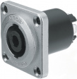 NLT4MP Flush-mounted connector, Speakon STX Silver, 4 Poles