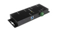 ST4300USBM Industrial USB Hub with ESD Protection, 4x USB A Socket/USB B Socket/Terminal Block - DC Power Jack