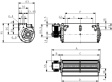 QLZ06 0018-2518 Cross-flow blower AC 230 VACMotorleft