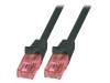 CQ2043U Patch cord; U/UTP; 6; многопров; Cu; LSZH; черный; 1,5м; вилка RJ45