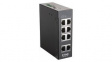 DIS-100E-8W DIN Rail Industrial Ethernet Unmanaged Switch 8 Ports RJ45 IP30