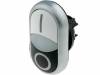 M22-DDL-WS-X1/X0, Переключатель: двойной; 1; 22мм; черно-белый; Подсвет: M22-LED, Eaton