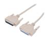 AK-610201-030-E, Кабель; D-Sub 25pin гнездо, D-Sub 25pin вилка; 3м; бежевый, ASSMANN