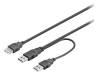 93353 Кабель; High Speed, USB 2.0; гнездо USB A, вилка USB A x2; 0,3м