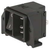 DC21.0021.1111.21, Appliance inlet C14 PCB Connection 10 A/250 VAC Black Screw, Schurter