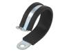 LKD13515 Хомуты; Oпетли: 35мм; W: 15мм; сталь; Материал корпуса: EPDM; W1
