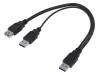CU0070 Кабель; USB 3.0; гнездо USB A, вилка USB A x2; никелированные