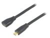 CU0121 Кабель; USB 2.0; вилка micro USB B,гнездо USB B micro; 1м