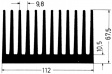 KS112.1-1000E Теплоотводы 1000 mm 0.9 K/W @ L=100 mm черный анодированный