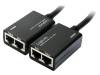 HD0005, Экстендер HDMI; HDMI 1.2; вилка HDMI, гнездо RJ45 x2; черный, LOGILINK
