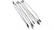 RND 255-00013 [10 шт] Jumper Wire, Male to Female, Pack of 10 pieces, 150 mm, Multicoloured