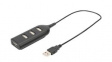 AB-50001-1 USB Hub USB 2.0 4x USB A Socket, 4x USB A Socket - USB A Plug