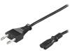 95038 Кабель; вилка CEE 7/16 (C), IEC C7 "мама"; 3м; Гнезда:1; черный