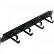 1UCABLEBAR Cable manager with 4 black hooks