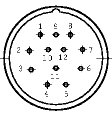 8GN-QL2-12P, Appliance plug, 12-pin 12, Souriau Esterline Sunbank