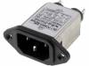 FYB10T1, Разъем: питания AC; IEC 60320; C14 (E), с фильтром; гнездо; "папа", QLT POWER