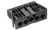 AC 166 GEBU/ 5 BLACK Panel mount socket 9.75 mm Poles 5 AC 166 G