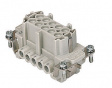 CNEF 10 T CNE, 10 poles + earth, female insert, with female contacts, silver plated