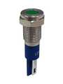 RND 210-00700, Vandal Resistant LED Indicator, Green, 8mm, 12VDC, Soldering Lugs, RND Components