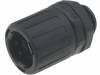 166-21001, Концевой разъем прямой; полиамид; черный; 13мм; UL94V-2; IP66, HellermannTyton