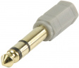 BAP664 Headphone adapter 1x jack plug, stereo male 6.35 mm - 1x jack coupling