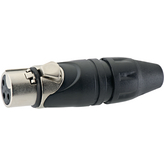 AX3F, XLR, Cable socket, 3 Poles AX Soldering Connection Nickel - Plated, Amphenol