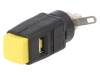 SDK503/GE, Зажим лабораторный; желтый; 60ВDC; 16А; Монтаж: винтами; -25?90°C, Schutzinger