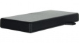 SR31-E.9 Enclosure with Rounded Corners 128x64x16.5mm Black ABS