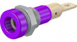 23.0190-26 Panel Mount Socket 4mm Violet 25A 30V Gold-Plated