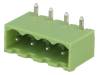 XY2500R-B(5.0)-4P Разъемный клеммник; гнездо; "папа"; 5мм; угловой 90°; THT