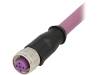 21348900487050 Вилка; M12; PIN:4; "мама"; код B-Profibus; 5м; изоляция: TPU; прямой