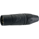 AX5MB-AU, XLR, Cable plug 5 AX Soldering Connection Black, Amphenol