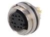 PXMBNI16RPF12ASC Разъем: M16; "мама"; на панель, гайка спереди; IP67; гнездо; пайка