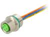 21033752400 Гнездо; M12; PIN:4; "мама"; код D-Ethernet; 0,5м; изоляция: ПВХ