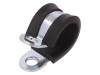 LKD11615 Хомуты; Oпетли: 16мм; W: 15мм; сталь; Материал корпуса: EPDM; W1
