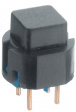 D6C90LFS Tactile Switch, 100 mA, 100 VAC