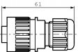 CA 3 LD Cable box, 3p+E CA Poles=4 Female